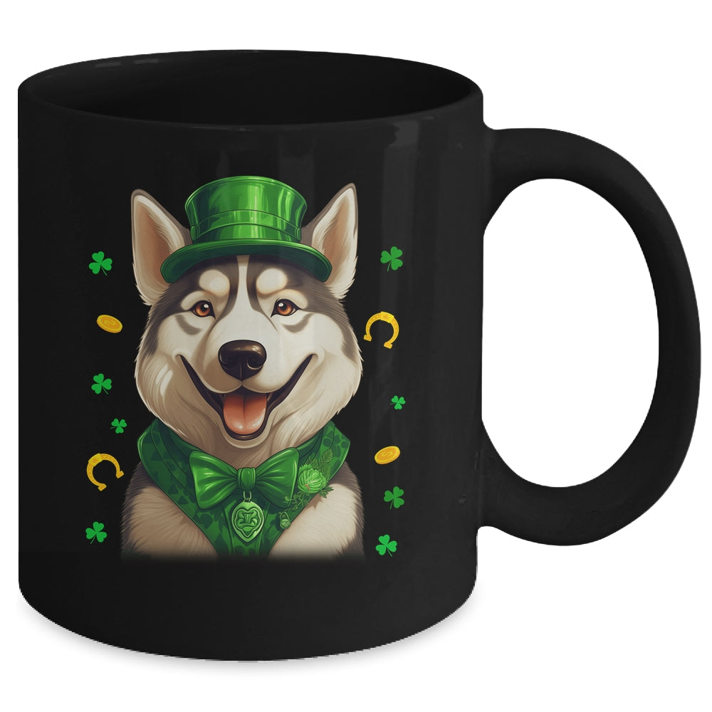Siberian Husky St Patricks Day Leprechaun Shamrock Irish Mug | siriusteestore