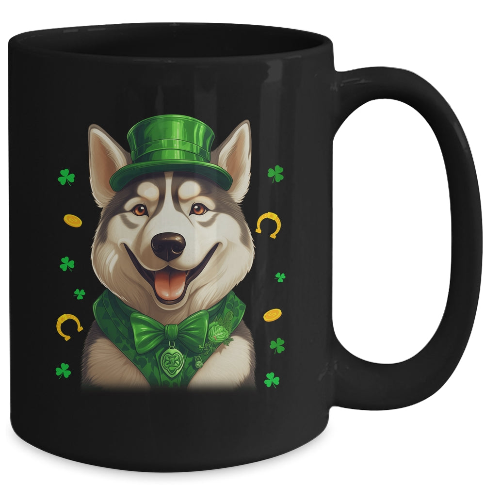 Siberian Husky St Patricks Day Leprechaun Shamrock Irish Mug | siriusteestore