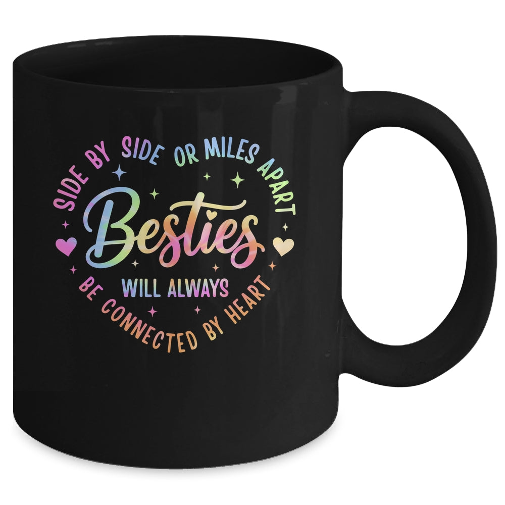 Side By Side Or Miles Apart Besties Will Always Be By Heart Mug | siriusteestore