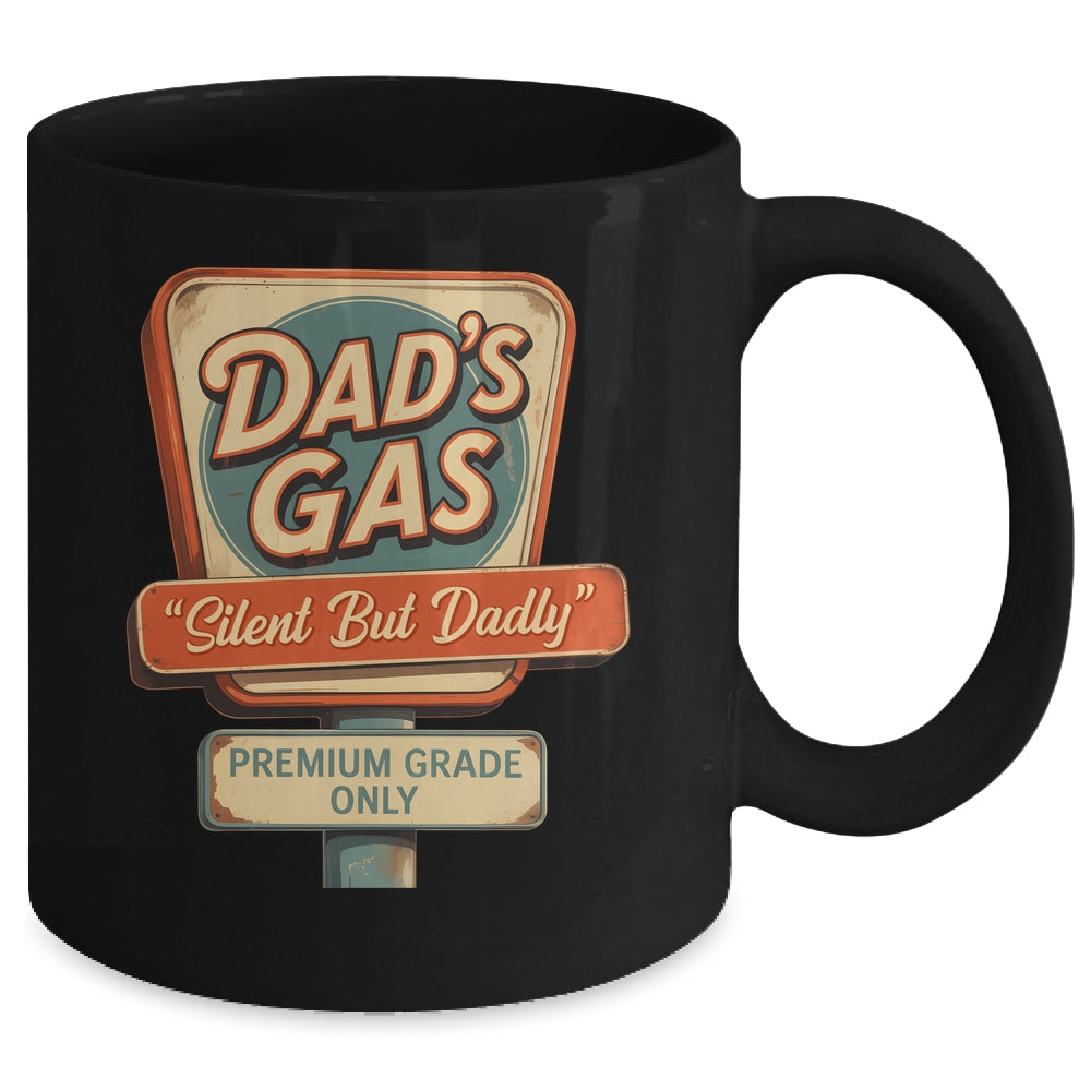 Silent But Dadly Funny Father's Day Fart Dad Farting Vintage Mug | siriusteestore