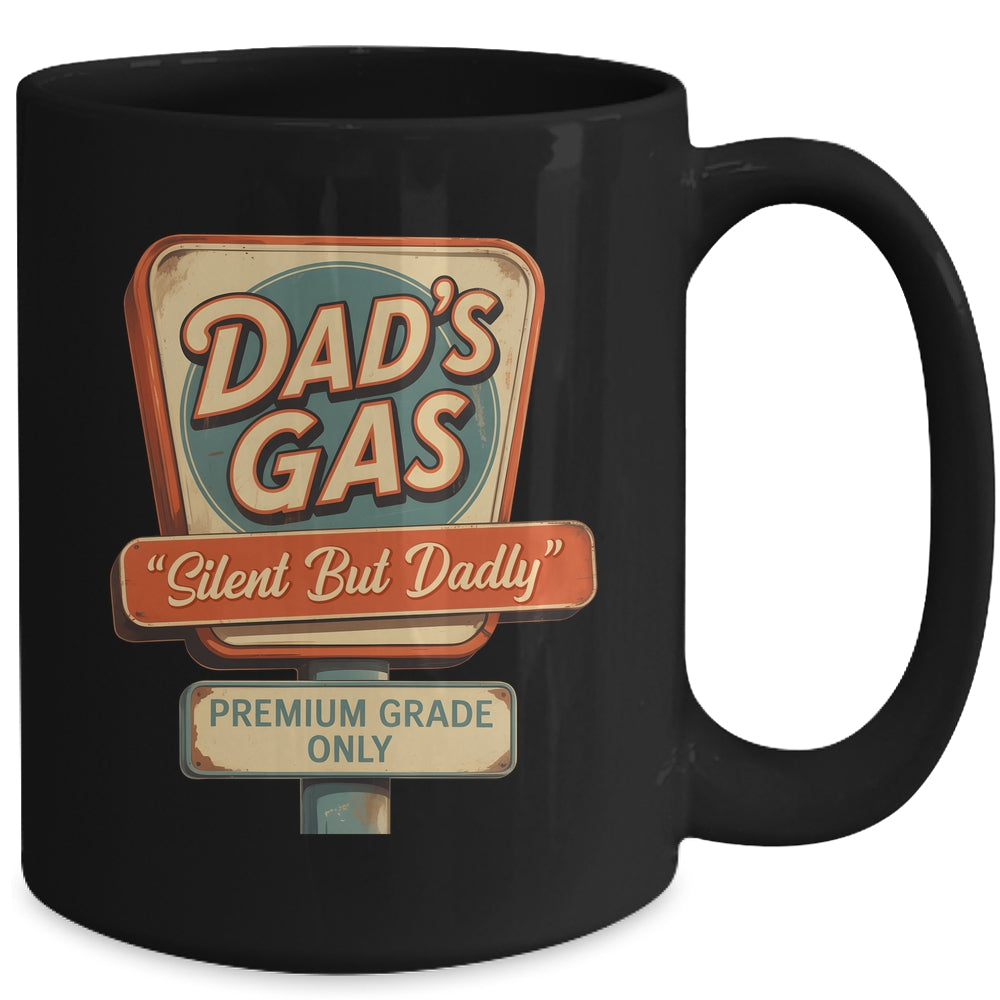 Silent But Dadly Funny Father's Day Fart Dad Farting Vintage Mug | siriusteestore