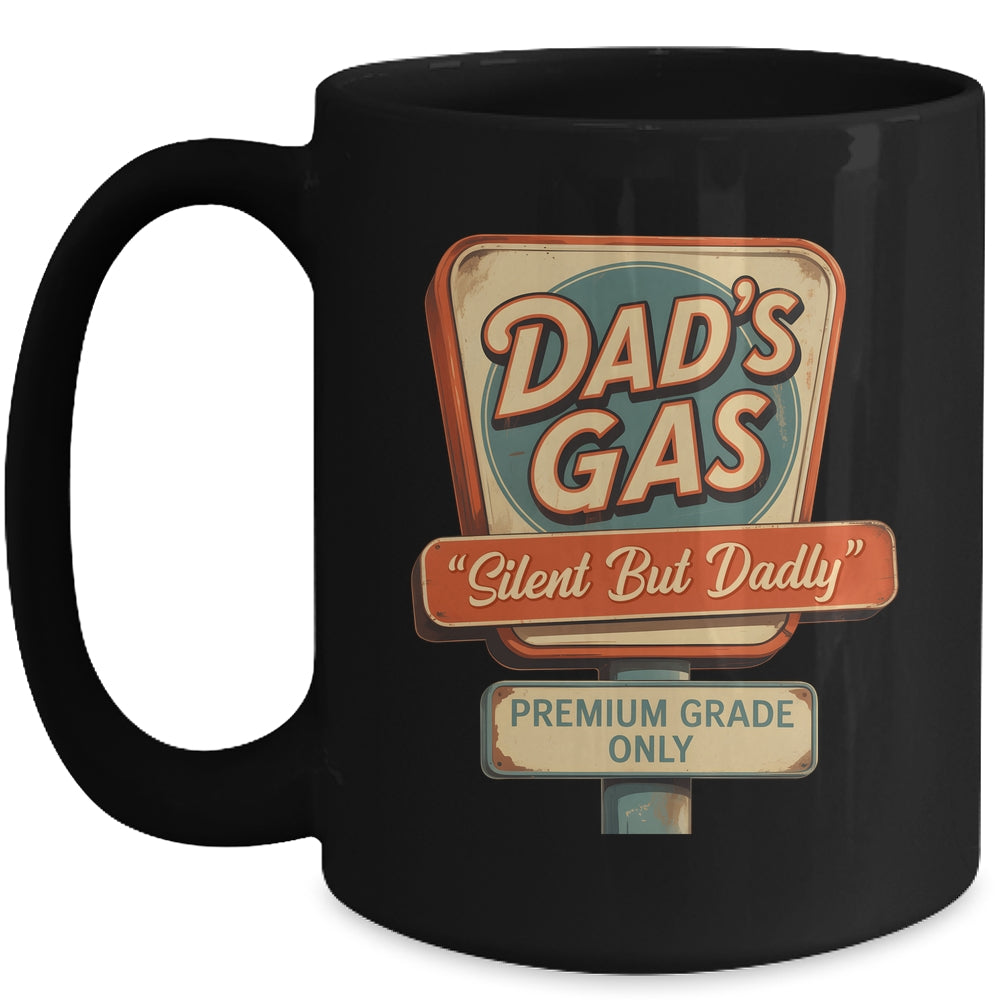 Silent But Dadly Funny Father's Day Fart Dad Farting Vintage Mug | siriusteestore