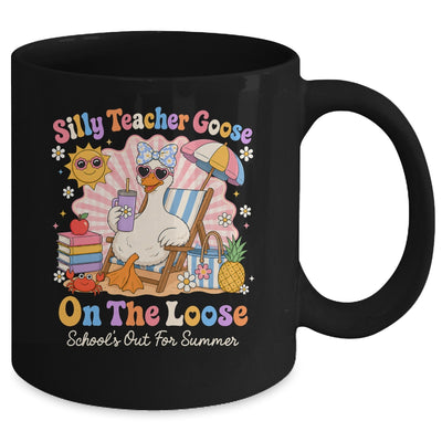 Silly Teacher Goose On The Loose Last Day Of School Summer Mug | siriusteestore