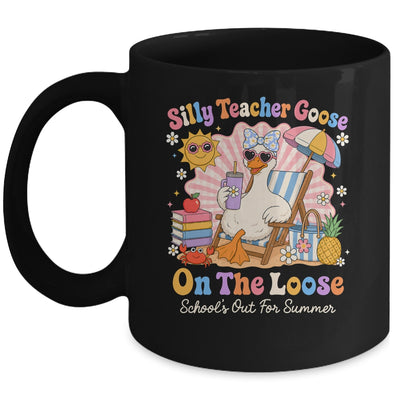 Silly Teacher Goose On The Loose Last Day Of School Summer Mug | siriusteestore