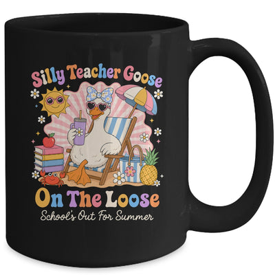 Silly Teacher Goose On The Loose Last Day Of School Summer Mug | siriusteestore