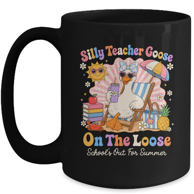 Silly Teacher Goose On The Loose Last Day Of School Summer Mug | siriusteestore
