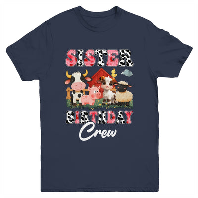 Sister Birthday Crew Farm Cow Birthday Boy Girl Family Youth Shirt | siriusteestore