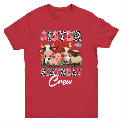 Sister Birthday Crew Farm Cow Birthday Boy Girl Family Youth Shirt | siriusteestore