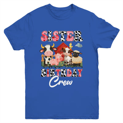 Sister Birthday Crew Farm Cow Birthday Boy Girl Family Youth Shirt | siriusteestore