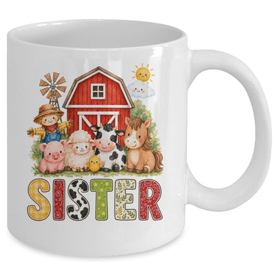 Sister Farm Cow 1St Birthday Girl Boy Matching Family Mug | siriusteestore