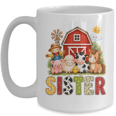 Sister Farm Cow 1St Birthday Girl Boy Matching Family Mug | siriusteestore