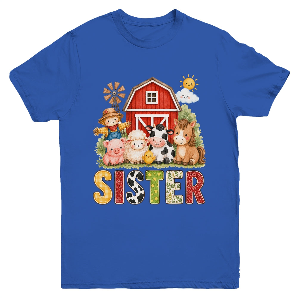Sister Farm Cow 1St Birthday Girl Boy Matching Family Youth Shirt | siriusteestore