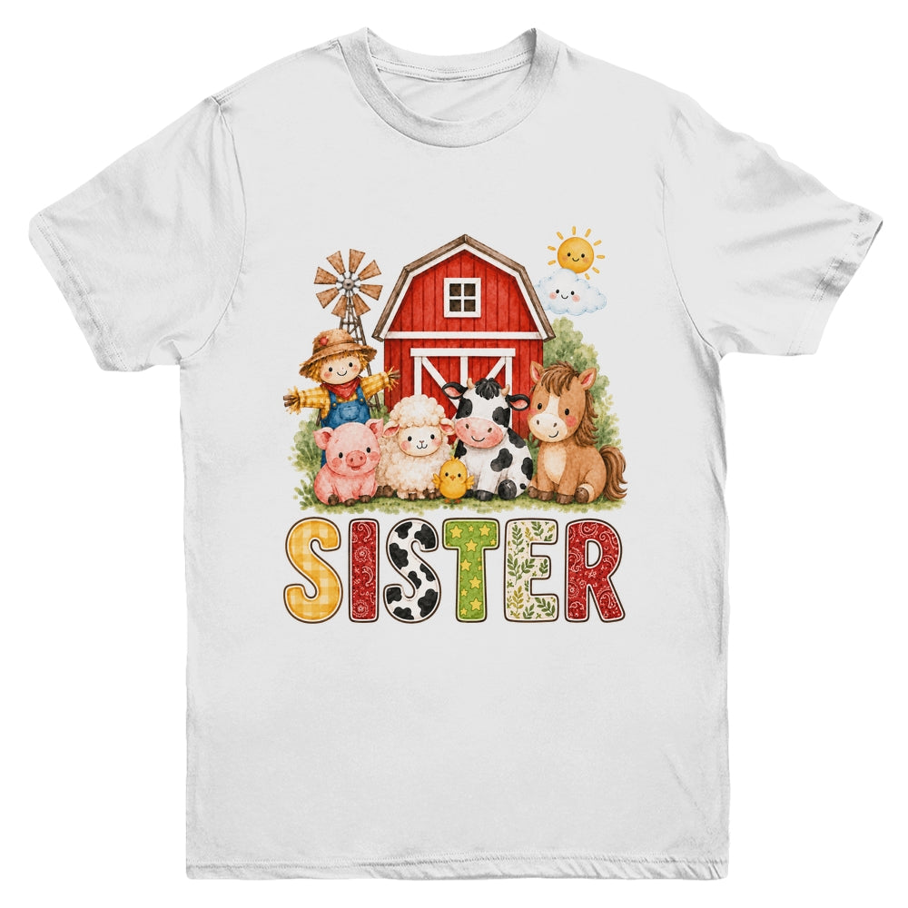 Sister Farm Cow 1St Birthday Girl Boy Matching Family Youth Shirt | siriusteestore