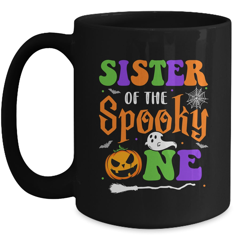 Sister Halloween 1st Birthday Boy Matching Family Spooky One Mug | siriusteestore
