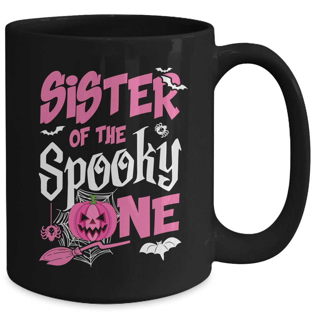 Sister Halloween 1st Birthday Girl Matching Family Spooky Mug | siriusteestore