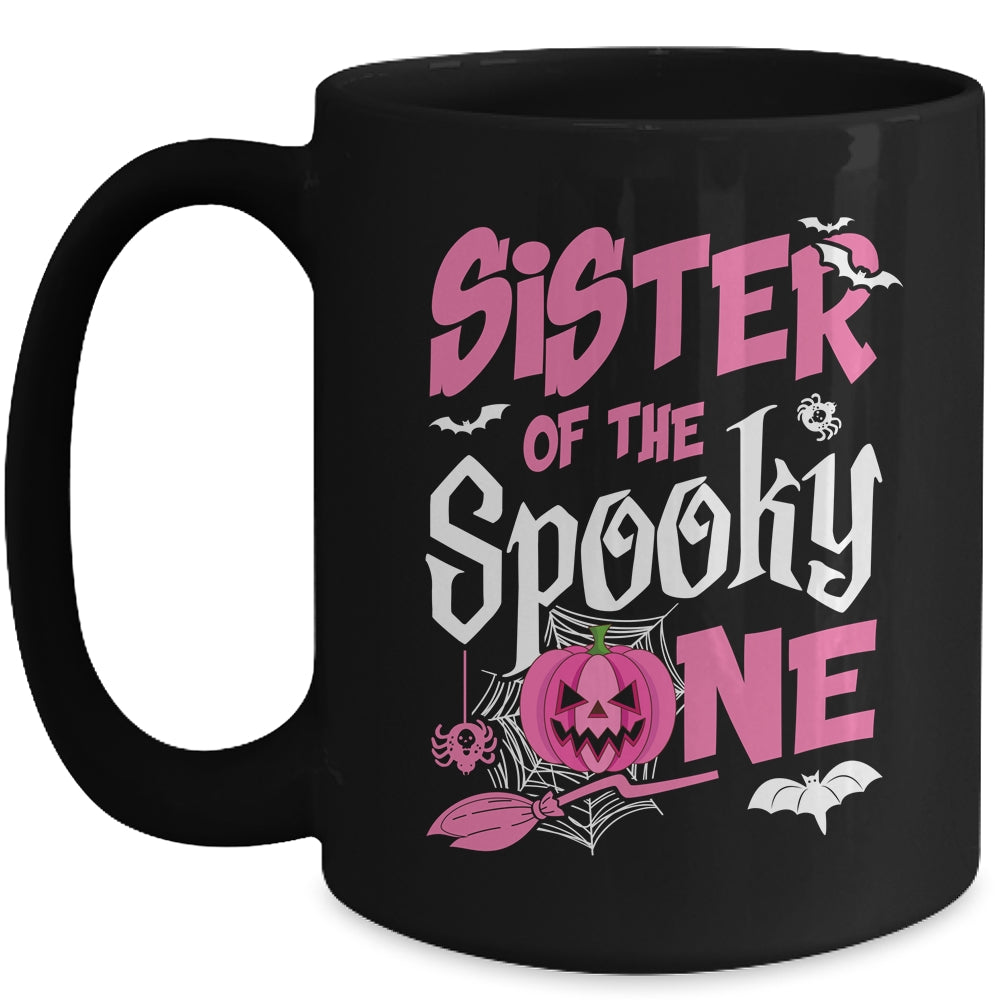 Sister Halloween 1st Birthday Girl Matching Family Spooky Mug | siriusteestore