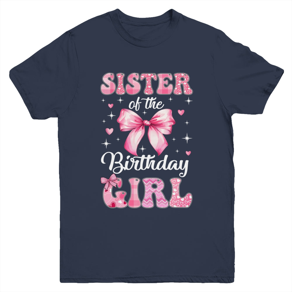 Sister Of Birthday Girl Coquette Bow Matching Family Youth Shirt | siriusteestore