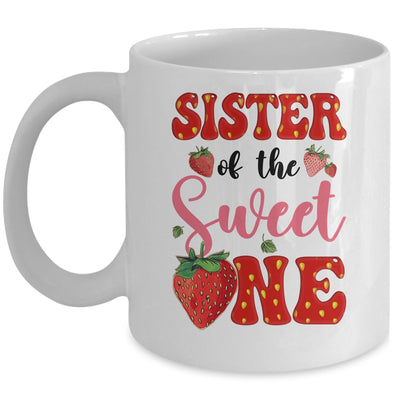 Sister Of Sweet One Strawberry Frist 1st Birthday Girl Mug | siriusteestore