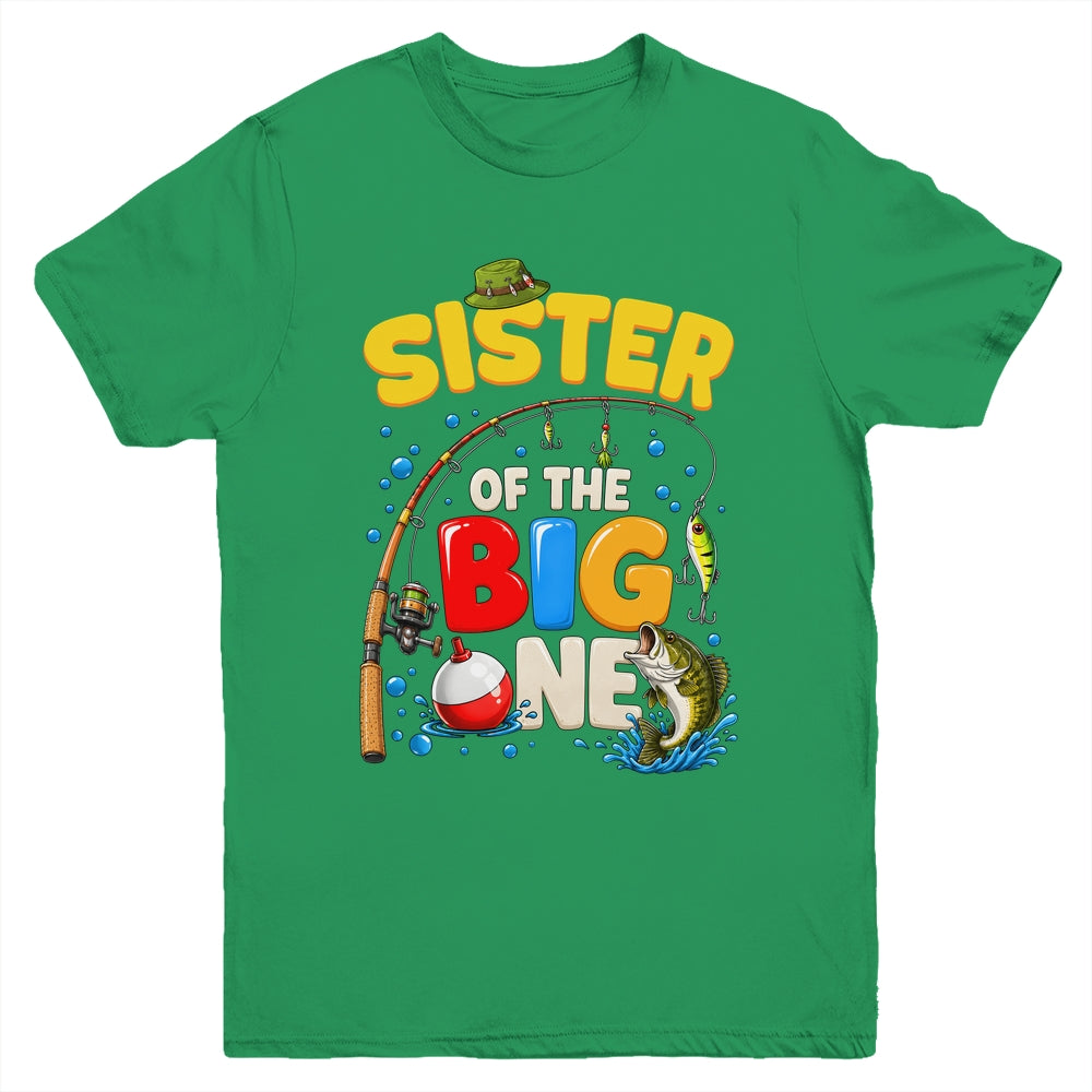 Sister Of The Big One Fishing Birthday Boy Family Party Youth Shirt | siriusteestore
