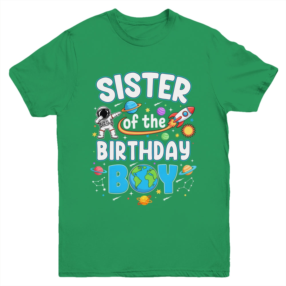 Sister Of The Birthday Boy Astronaut Family Space Planets Youth Shirt | siriusteestore