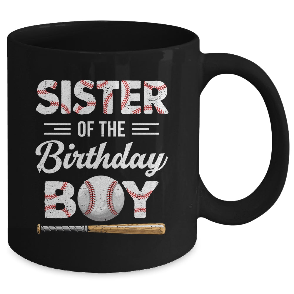 Sister Of The Birthday Boy Baseball Matching Family Party Mug | siriusteestore
