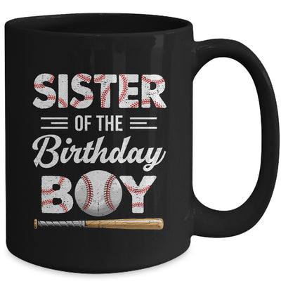 Sister Of The Birthday Boy Baseball Matching Family Party Mug | siriusteestore