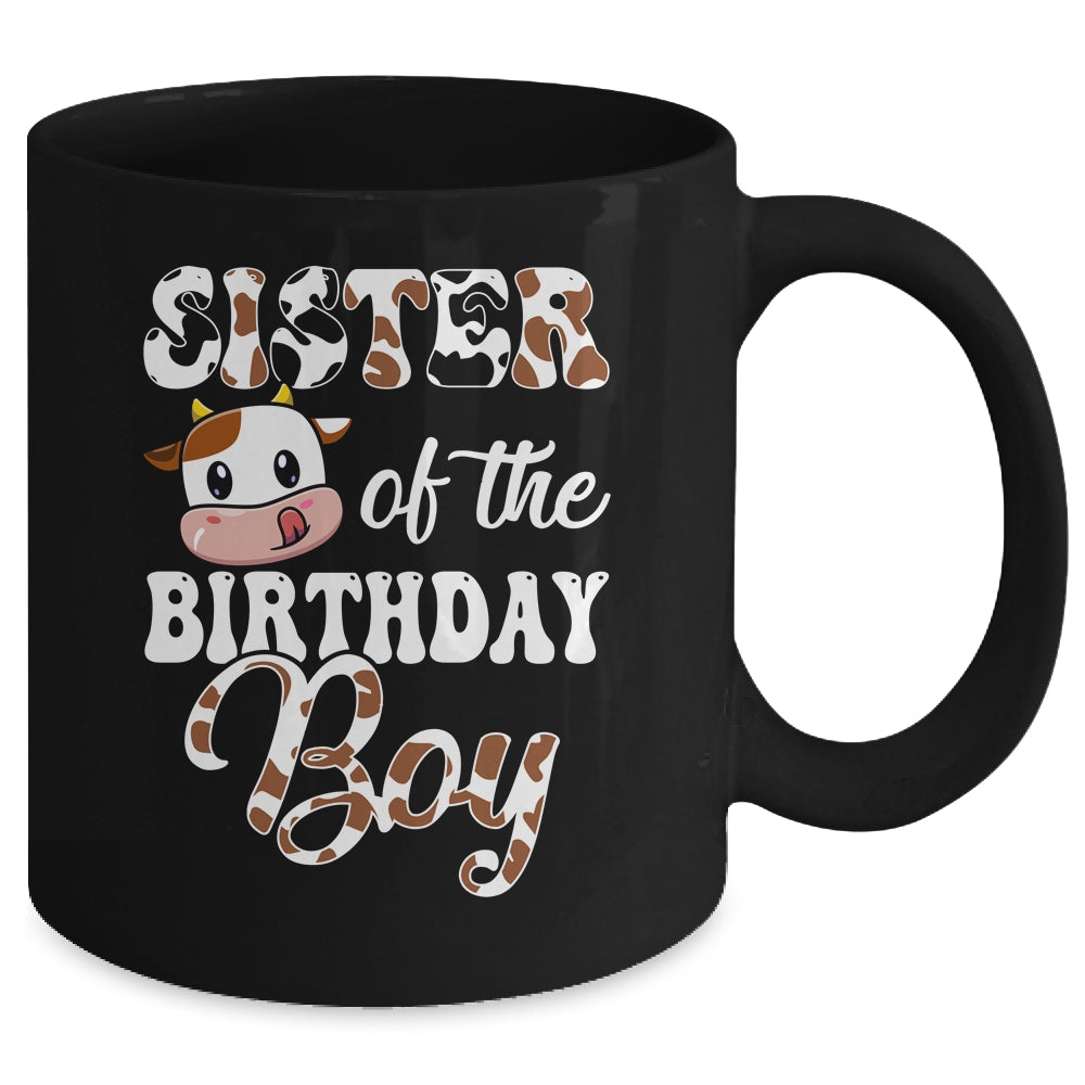 Sister Of The Birthday Boy Cow Farm 1st Birthday Boy Mug | siriusteestore