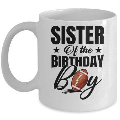 Sister Of The Birthday Boy Football 1st Birthday Party Mug | siriusteestore
