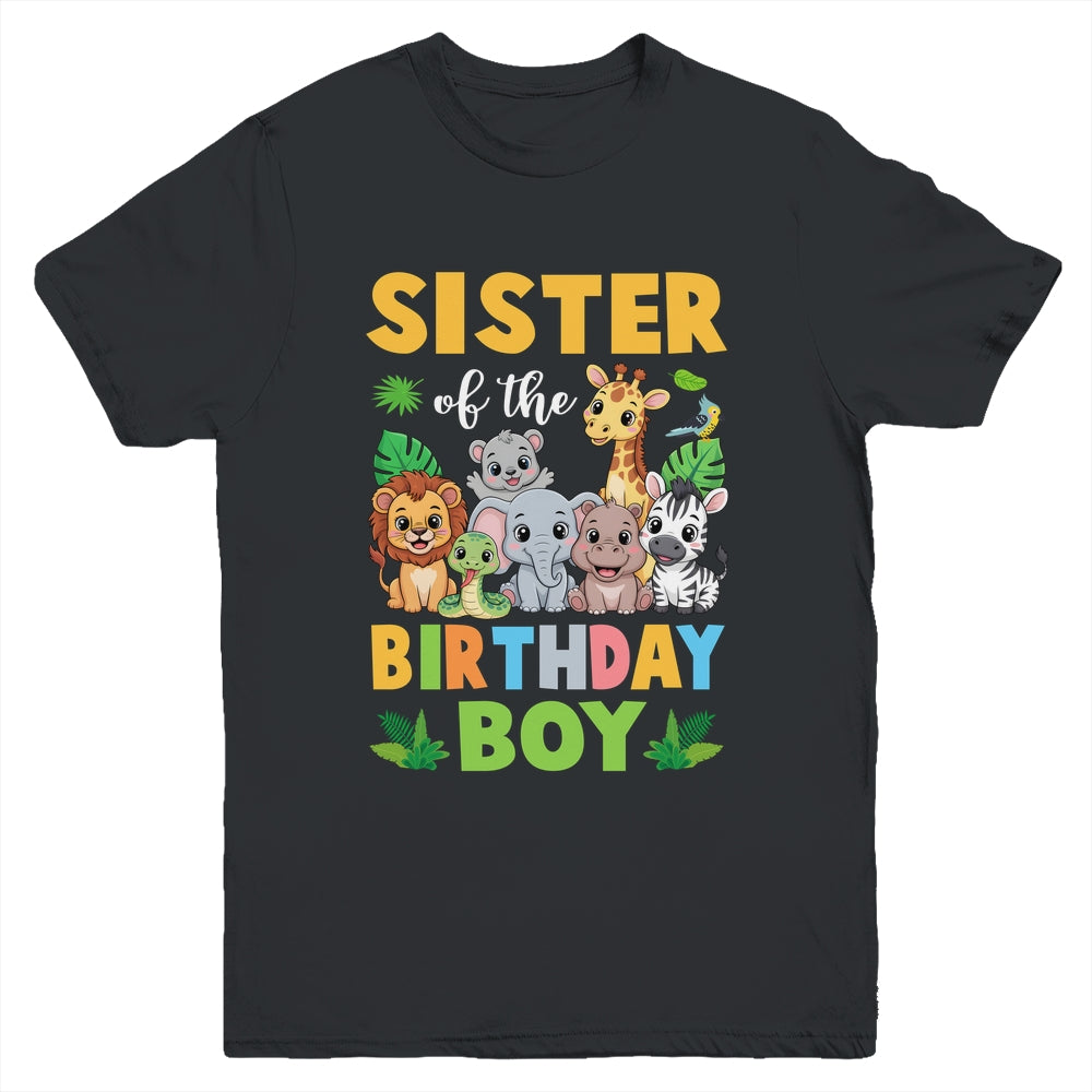 Sister Of The Birthday Boy Kids Safari Jungle Animal Youth Shirt | siriusteestore