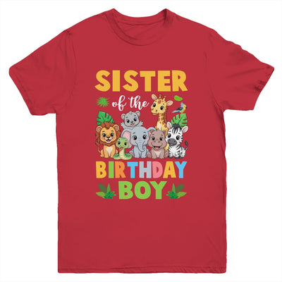 Sister Of The Birthday Boy Kids Safari Jungle Animal Youth Shirt | siriusteestore