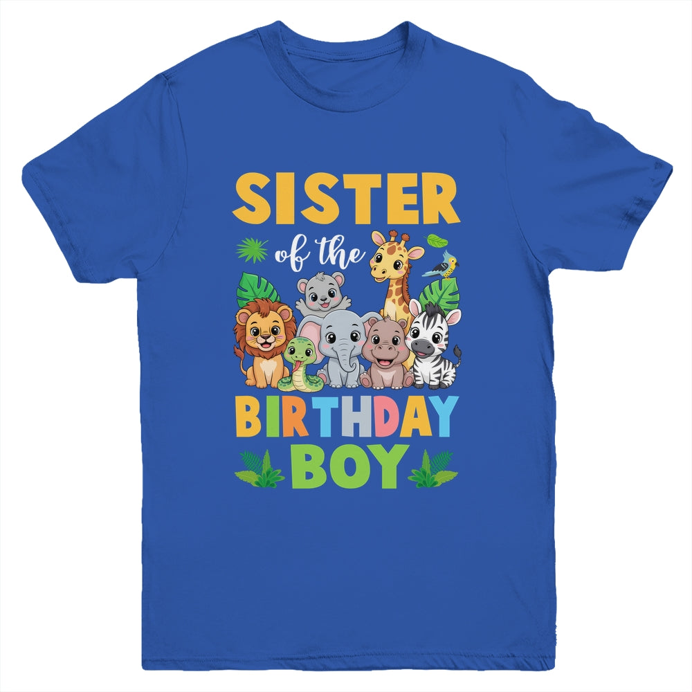 Sister Of The Birthday Boy Kids Safari Jungle Animal Youth Shirt | siriusteestore