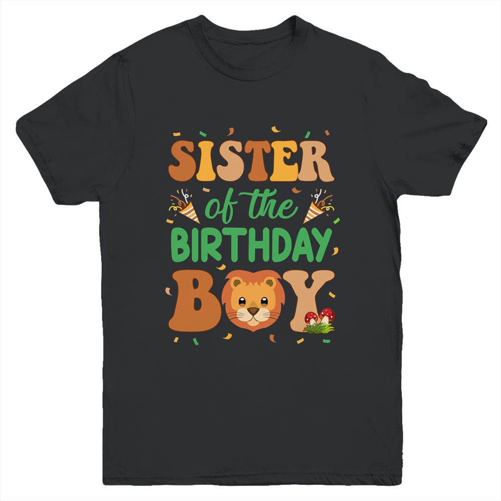 Sister Of The Birthday Boy Lion Family Party Decorations Youth Shirt | siriusteestore