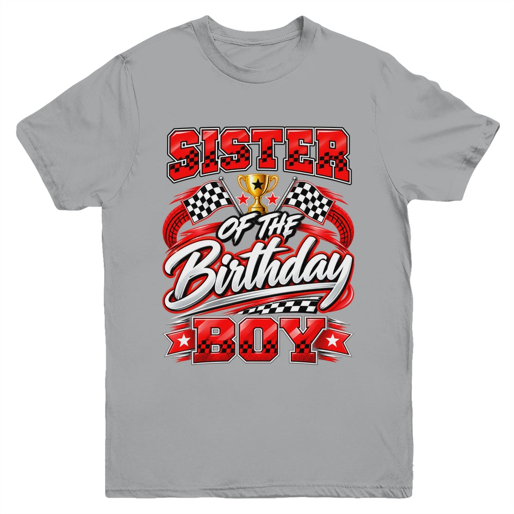 Sister Of The Birthday Boy Race Car Family Pit Crew Youth Shirt | siriusteestore