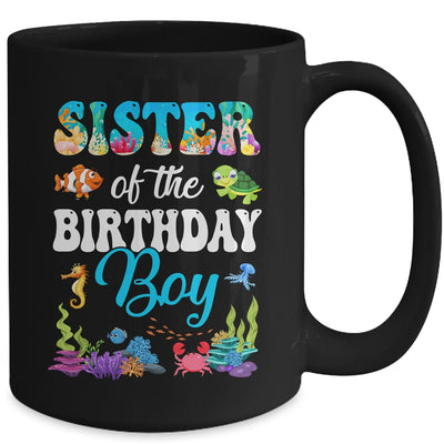 Sister Of The Birthday Boy Sea Fish Ocean Aquarium Party Mug | siriusteestore