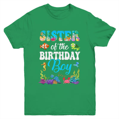 Sister Of The Birthday Boy Sea Fish Ocean Aquarium Party Youth Shirt | siriusteestore