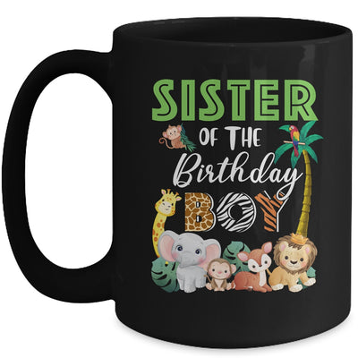 Sister Of The Birthday Boy Wild Zoo Theme Safari Party Mug | siriusteestore