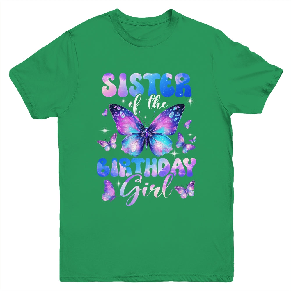 Sister Of The Birthday Girl Butterfly Family Matching Youth Shirt | siriusteestore