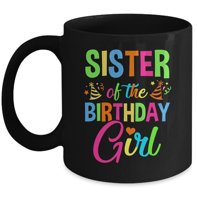 Sister Of The Birthday Girl Glows Retro 80's Party Family Mug | siriusteestore