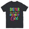 Sister Of The Birthday Girl Glows Retro 80's Party Family Youth Shirt | siriusteestore