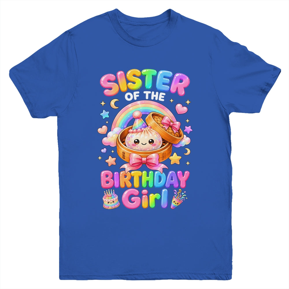 Sister Of The Birthday Girl Kawaii Dumpling Squishy Family Youth Shirt | siriusteestore