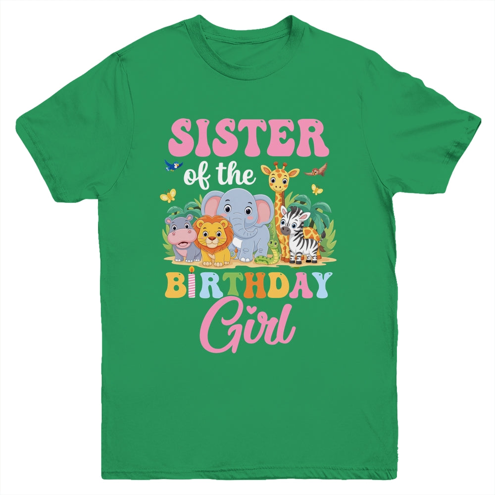 Sister Of The Birthday Girl Kids Safari Jungle Animal Youth Shirt | siriusteestore