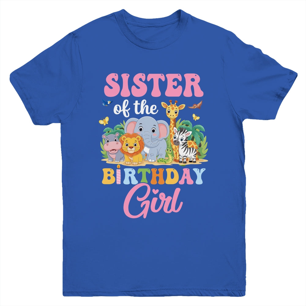 Sister Of The Birthday Girl Kids Safari Jungle Animal Youth Shirt | siriusteestore