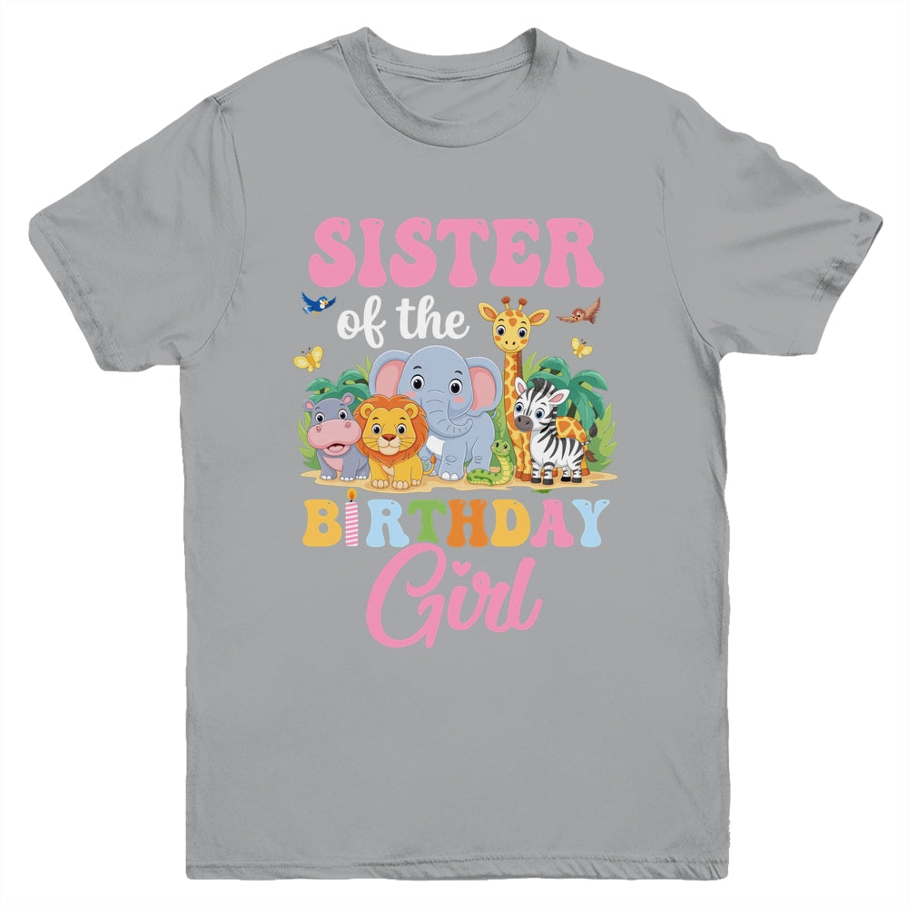Sister Of The Birthday Girl Kids Safari Jungle Animal Youth Shirt | siriusteestore