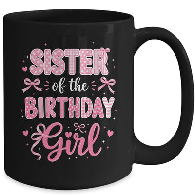 Sister Of The Birthday Girl Matching Pink Coquette Bow Mug | siriusteestore