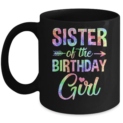 Sister Of The Birthday Girl Tie Dye 1st Birthday Girl Family Mug | siriusteestore