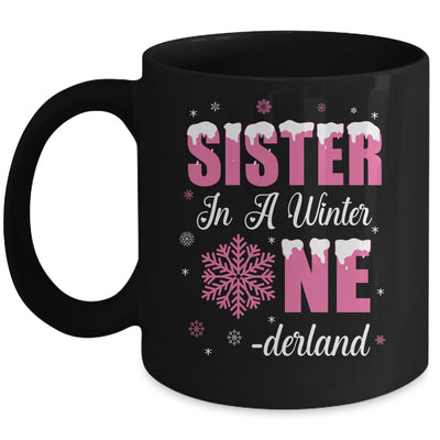 Sister Of The Birthday Girl Winter Onederland 1st Birthday Mug | siriusteestore