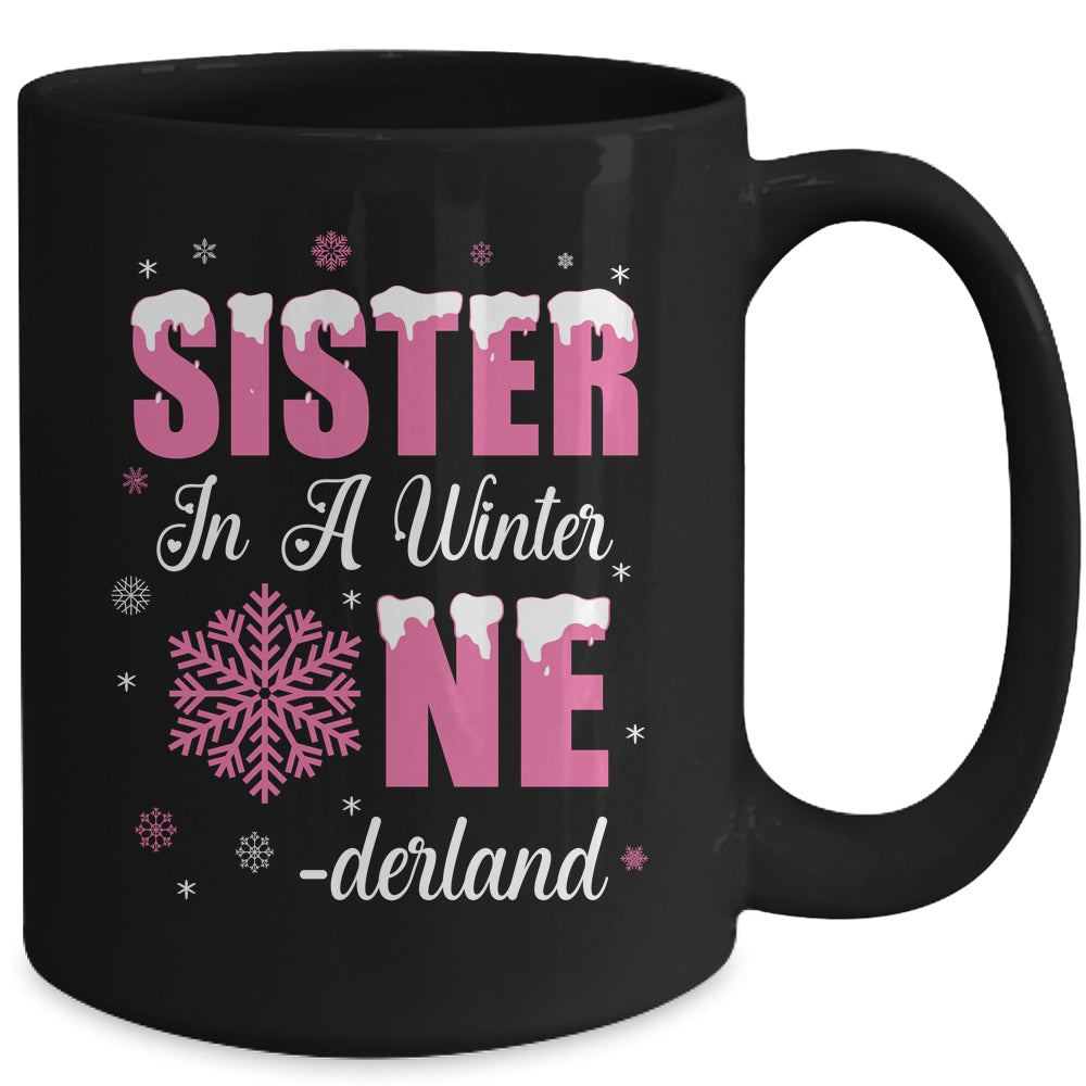 Sister Of The Birthday Girl Winter Onederland 1st Birthday Mug | siriusteestore