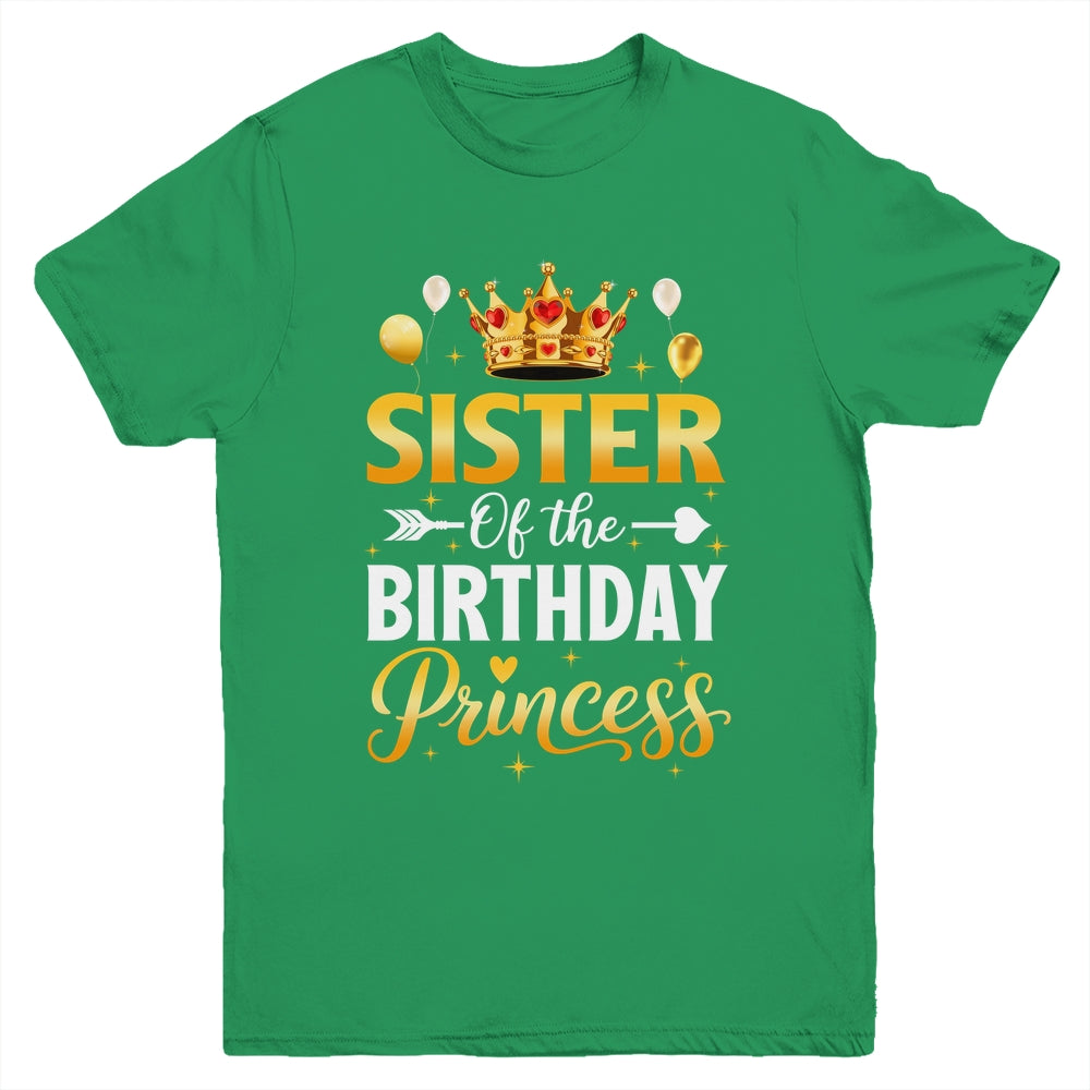 Sister Of The Birthday Princess Birthday Girl Family Kid Youth Shirt | siriusteestore