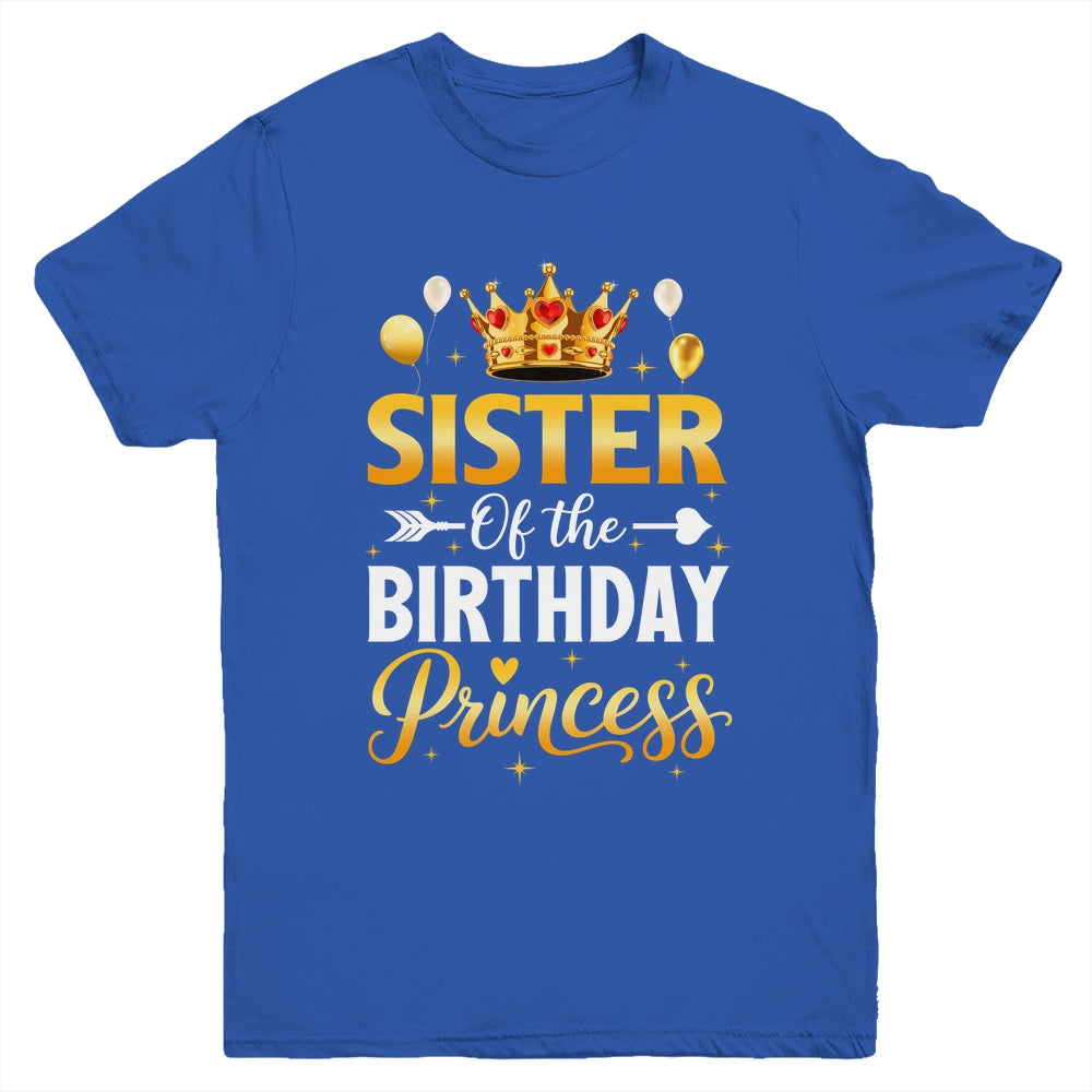 Sister Of The Birthday Princess Birthday Girl Family Kid Youth Shirt | siriusteestore