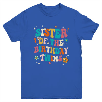 Sister Of The Birthday Twins Boys Girls Party Retro Bday Youth Shirt | siriusteestore